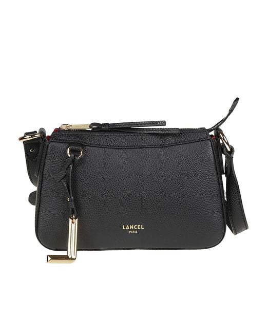 Lancel Black Zippered Shoulder Bag