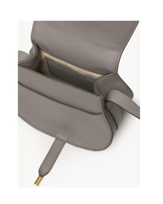 Chloé Gray Chloé Marcie Foldover Small Saddle Bag