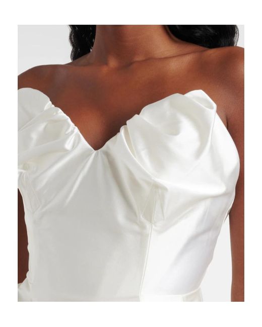 Vivienne Westwood White Bridal Raven Peplum Satin Corset