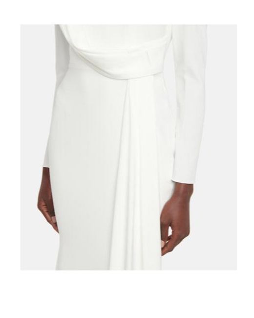 Alex Perry White Maxwell Satin Crepe Wedding Dress