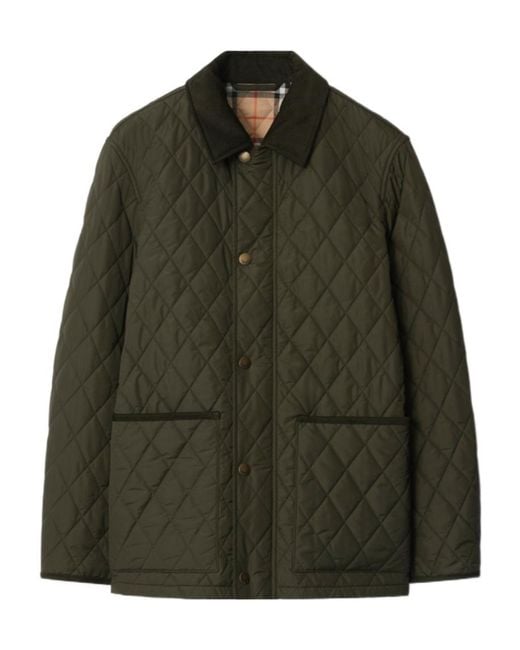 Burberry Green Quilted Nylon Barn Jacket for men