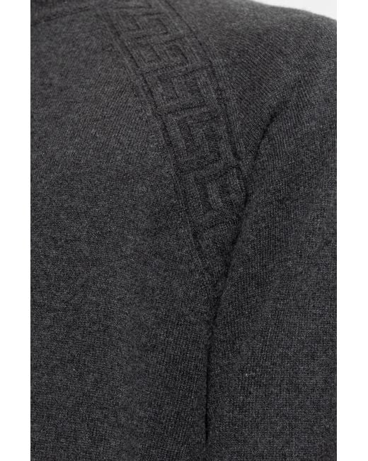 Versace Gray Greca Crewneck Jumper for men