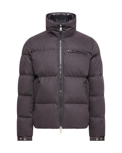 Moncler Gray Isenviel Cotton Poplin Short Down Jacket for men