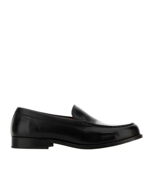A.P.C. Black Logo Embossed Loafers for men