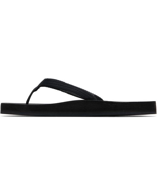 Maison Kitsuné Black Maison Kitsuné X Indosole Collaboration Easy Living Flip-Flops