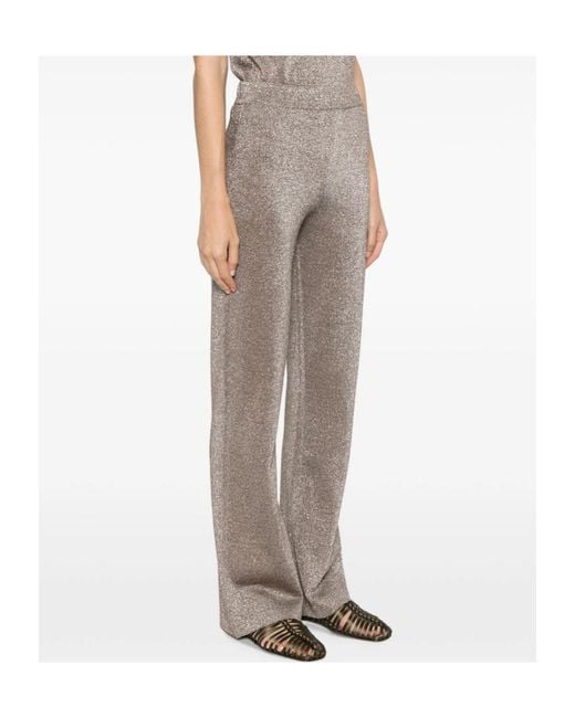 Missoni Gray Metallic-Effect Trousers