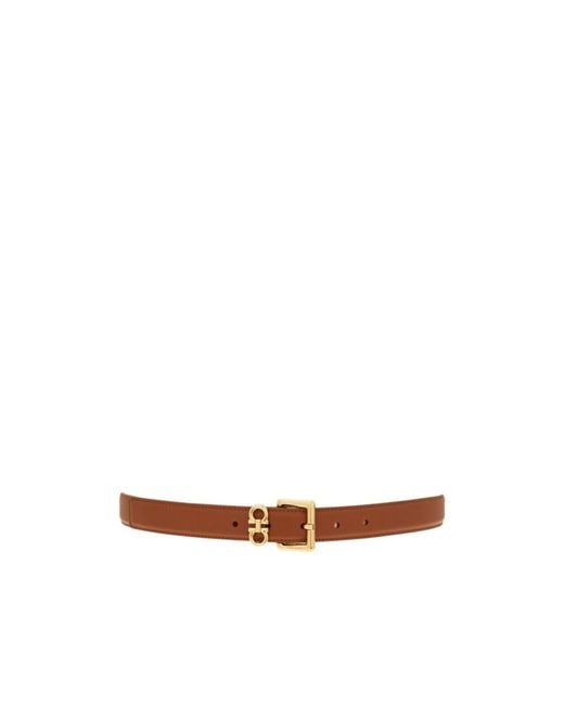 Ferragamo Brown Ferragamo Donna 25Mm Gancini Belt
