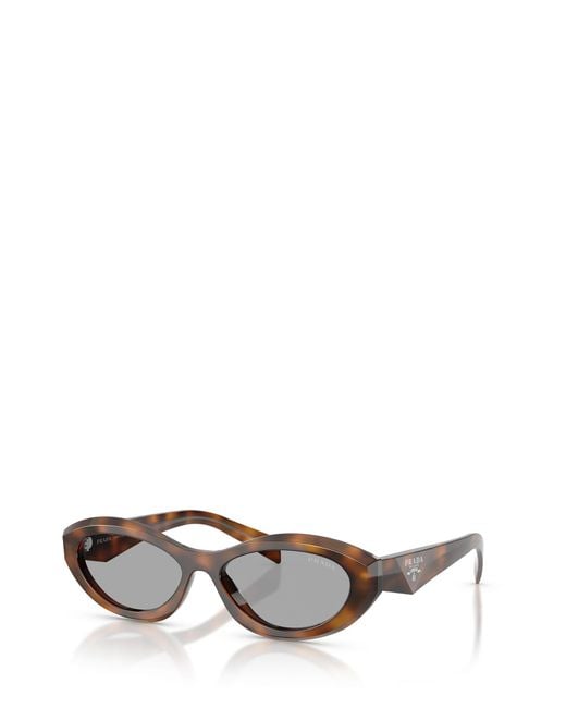 Prada White Eyewear Cat-Eye Sunglasses