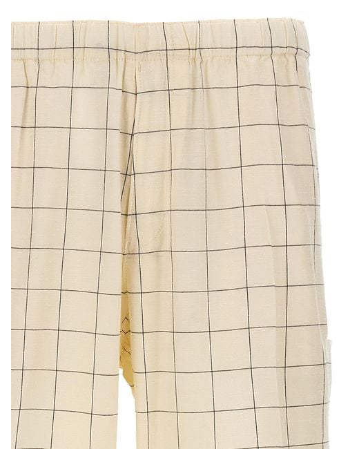 Undercover Natural Grid Patterned Pants for men