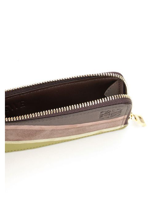 Loewe Gray Card Holder With Coin Purse Small Leather Goods
