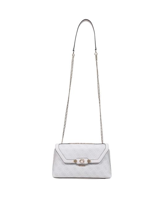 Guess White Lindsey Crossbody Bag