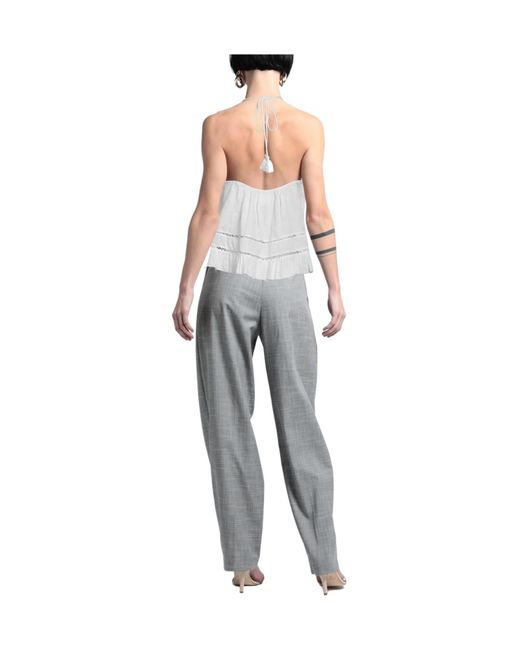 Isabel Marant White Sleeveless Solid-Color Top