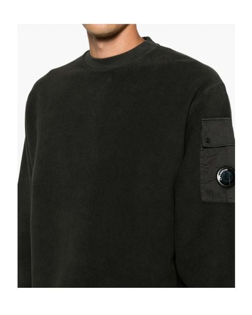 C P Company Black Long-Sleeve Sweatshirt for men