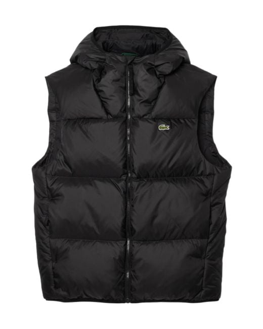 Lacoste Black Padded Gilet for men