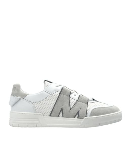 Moschino White Round-Toe Sneakers for men