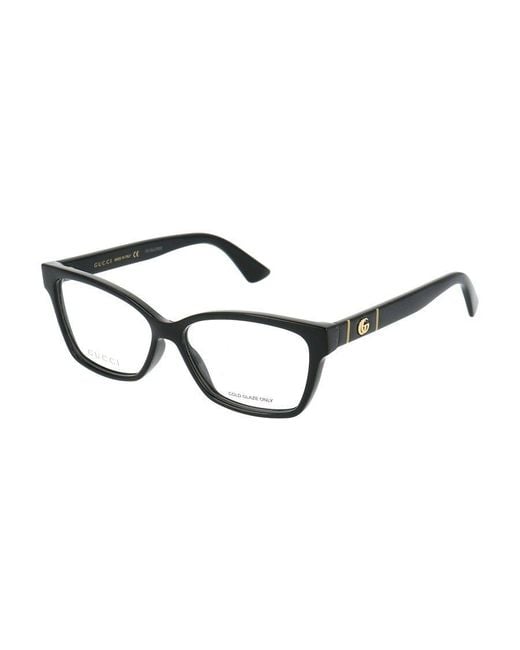 Gucci White Eyewear Rectangle Frame Glasses