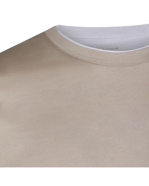 Eleventy Gray Short Sleeved Crewneck T-Shirt for men