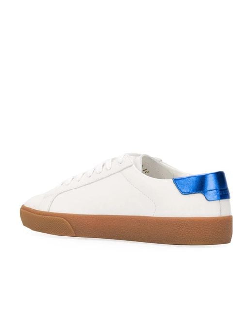 Saint Laurent White Court Classic Sl/06 Low-Top Sneakers