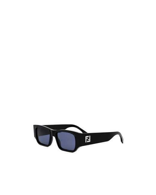 Fendi Blue Eyewear Square Frame Sunglasses for men