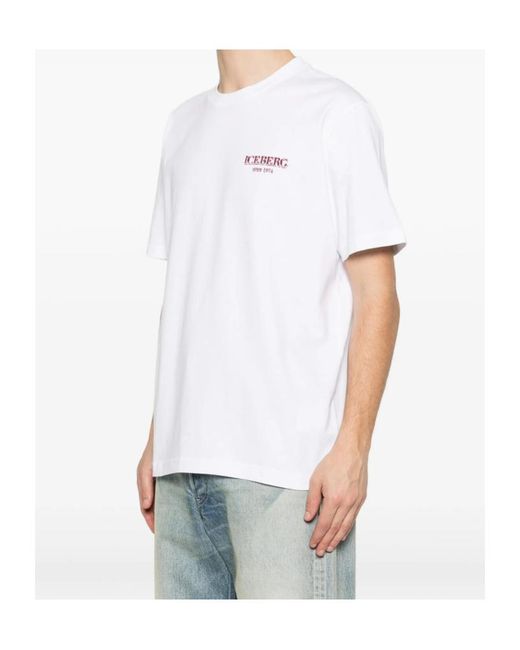 Iceberg White Logo T-Shirt for men