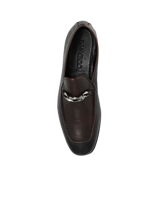 Jimmy Choo Black Marti Marti Reverse Loafers for men