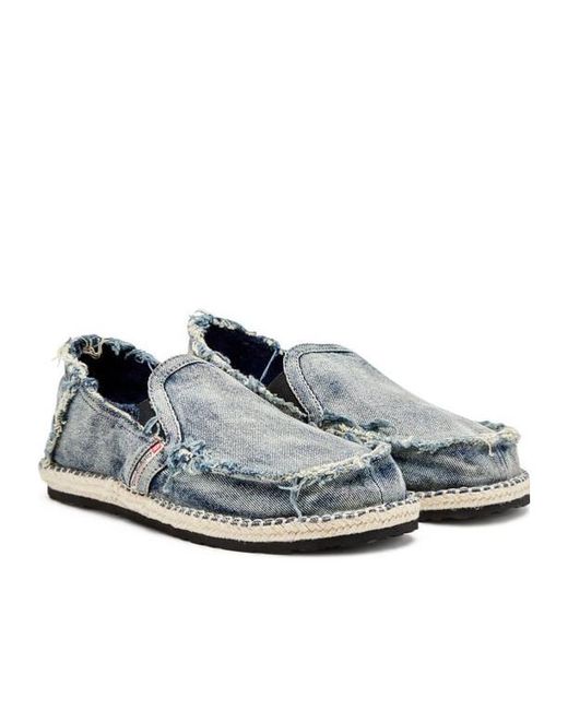 DIESEL Gray D-Lucas Loafers for men