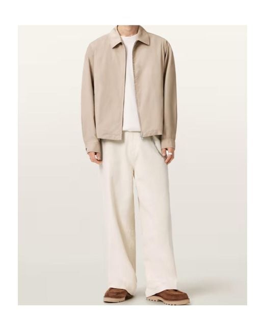 AllSaints Natural Trey Zip-Up Jacket for men