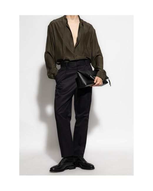 DSquared² Black One Pleat Pants for men
