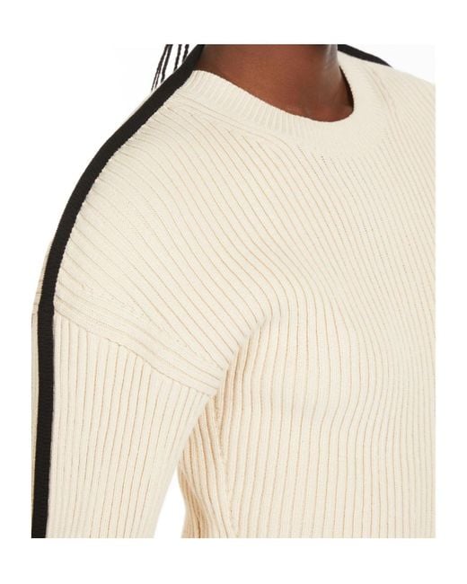 Sportmax Natural Crewneck Ribbed Jumper
