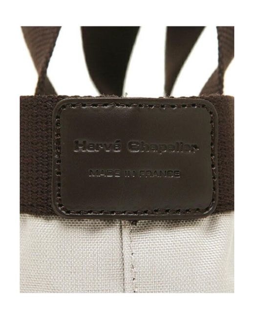 Herve Chapelier Brown Logo Handbag