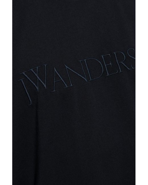 J.W. Anderson Blue Jw Anderson Logo Embroidered Short-Sleeved T-Shirt for men