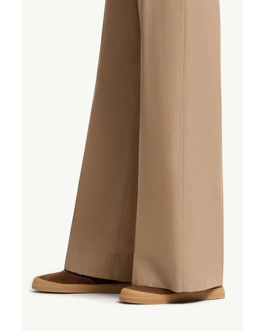 Moncler Natural Logo Patch Straight-Leg Trousers