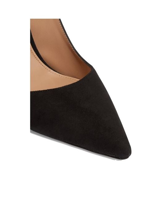 Aquazzura Black Solid Suede Pumps