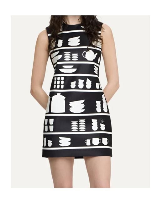 J.W. Anderson Black Pottery-Print Mini Dress