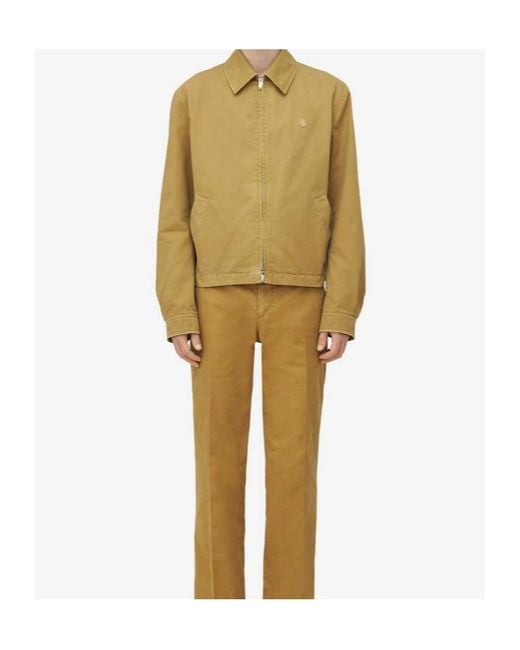 McQueen Green Skull Embroidered Shirt Jacket for men