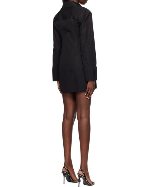Alexander Wang Blue Boned Long-Sleeved Shirt Minidress