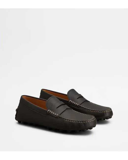 Tod's Black Round-Toe Loafers for men