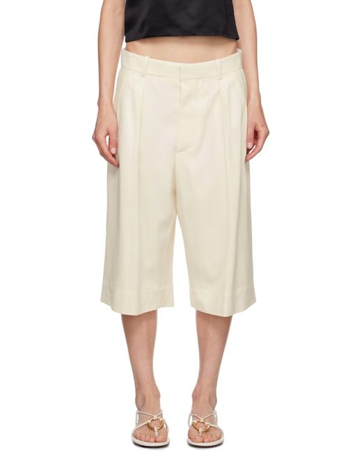 Wardrobe NYC Natural Low Rise Shorts