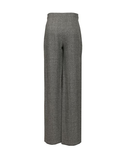 Emporio Armani Gray Straight-Leg Trousers