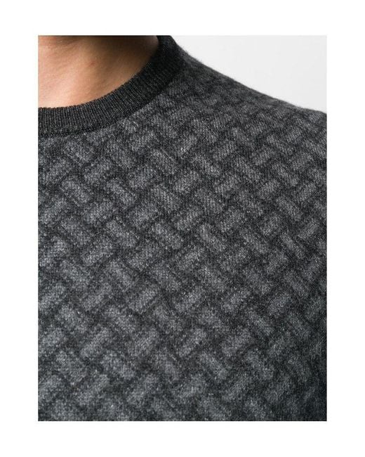 Drumohr Gray Crew-Neck Cashmere Sweater for men