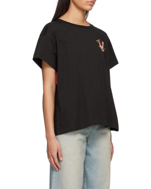 KENZO Black Graphic Printed Crewneck T-Shirt
