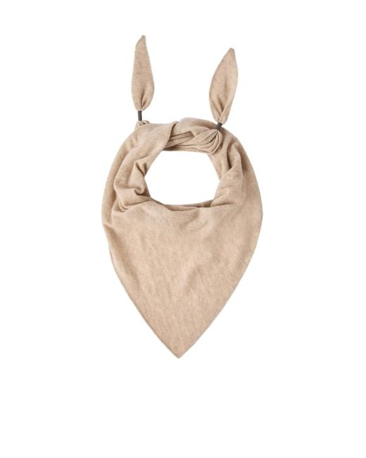 Brunello Cucinelli White Monili-Chain Scarf