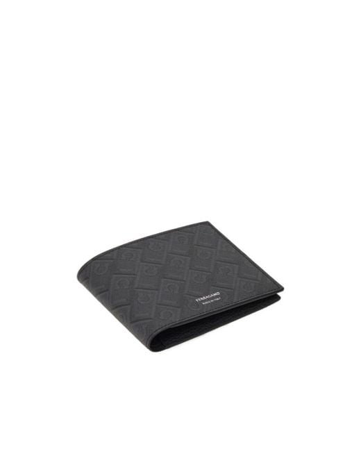 Ferragamo Gray Ferragamo Monogram Bi-Fold Wallet for men