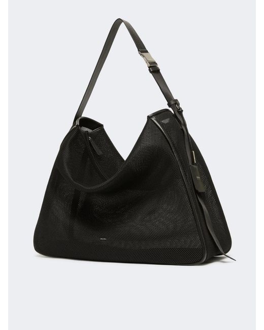 Max Mara Black Mesh Large Tote Bag