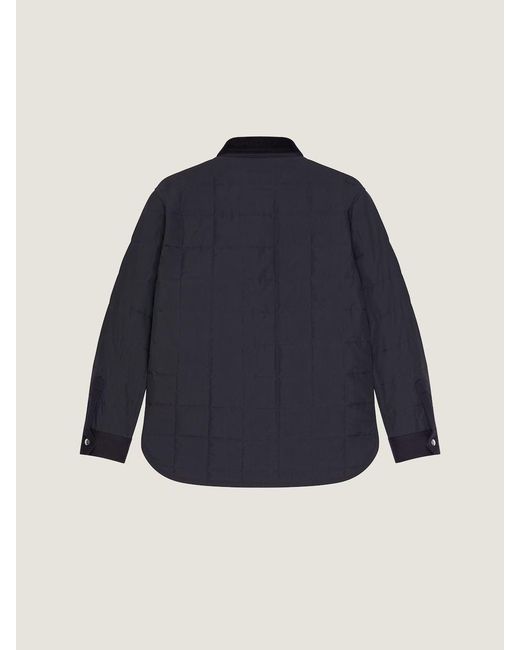 Givenchy Blue Couture Seam Quilted Overshirt Paris Patch for men