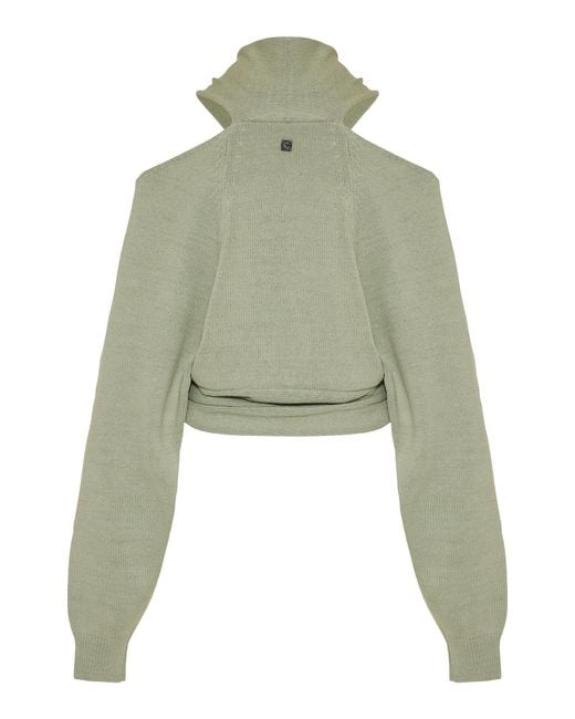 Balmain Green Long-Sleeve Sweater