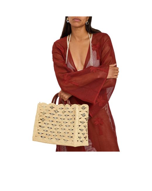 Rabanne Metallic Woven Tote Bag