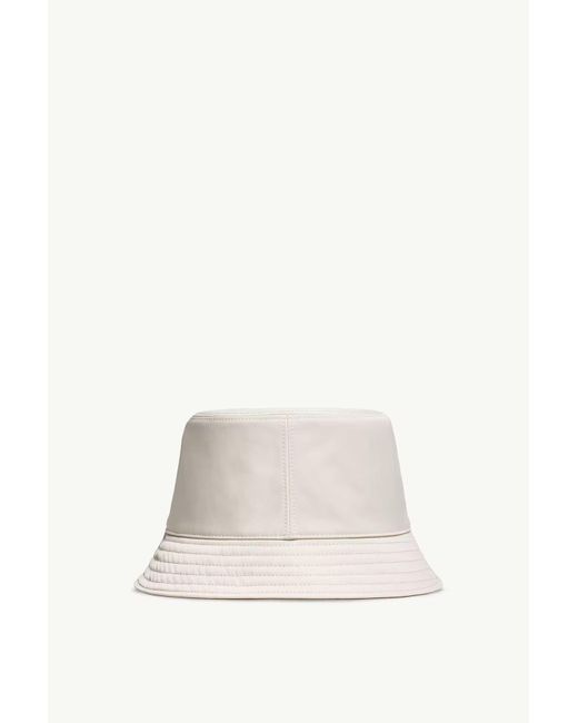 Moncler White Logo Patch Reversible Bucket Hat