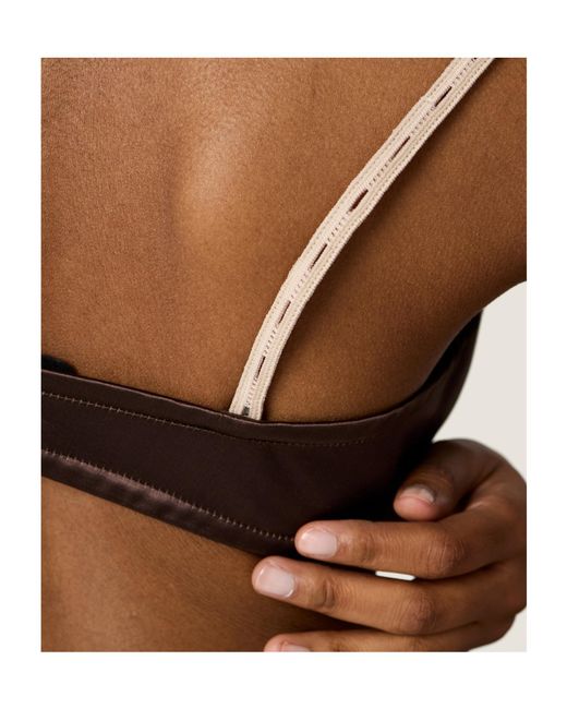 Miu Miu Brown Satin Bra