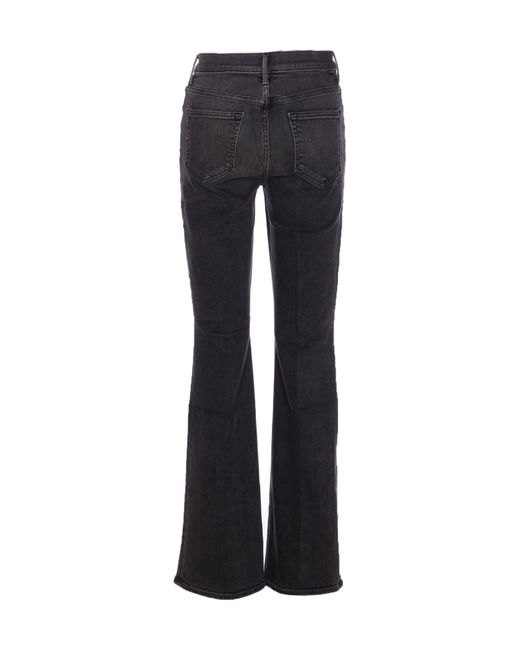 Mother Blue Mid Rise Flare Jeans